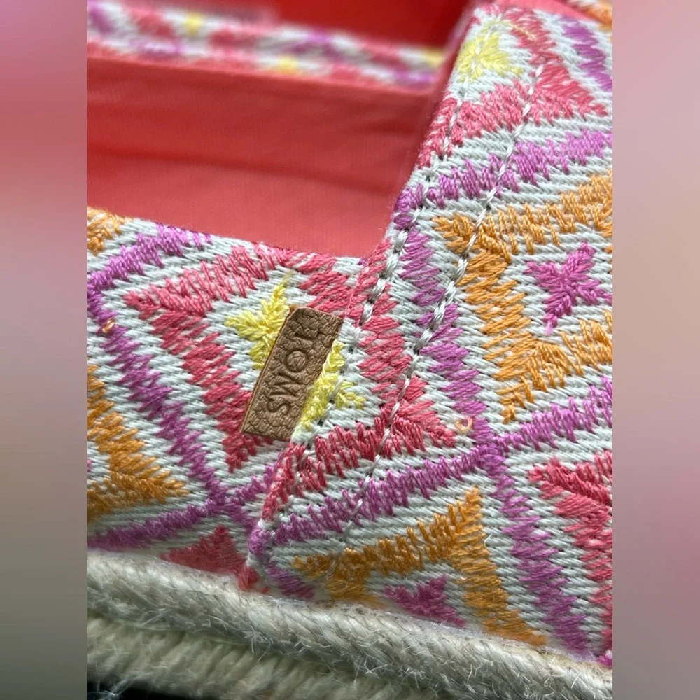 TOMS Pink Alpargata Rope 2.0 Espadrille, Size:8.5‎